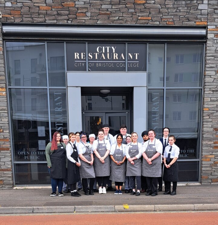 Chefs and Students at Bristol Lunch