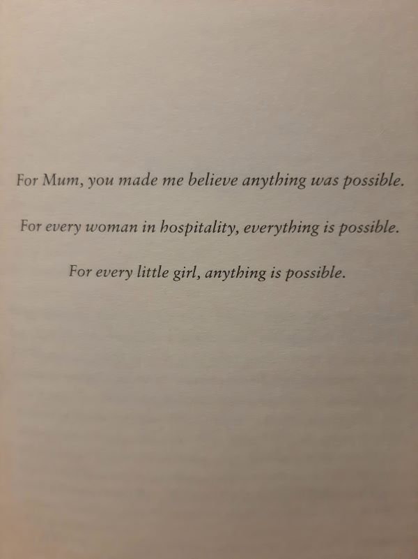 A Womans Place is in the Kitchen by Sally Abe - Dedication page
