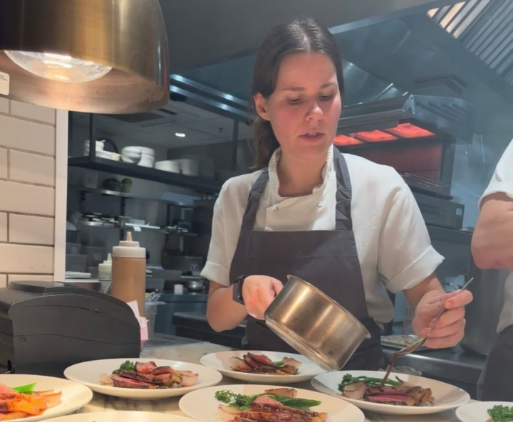 Abbie Hendren in the kitchen