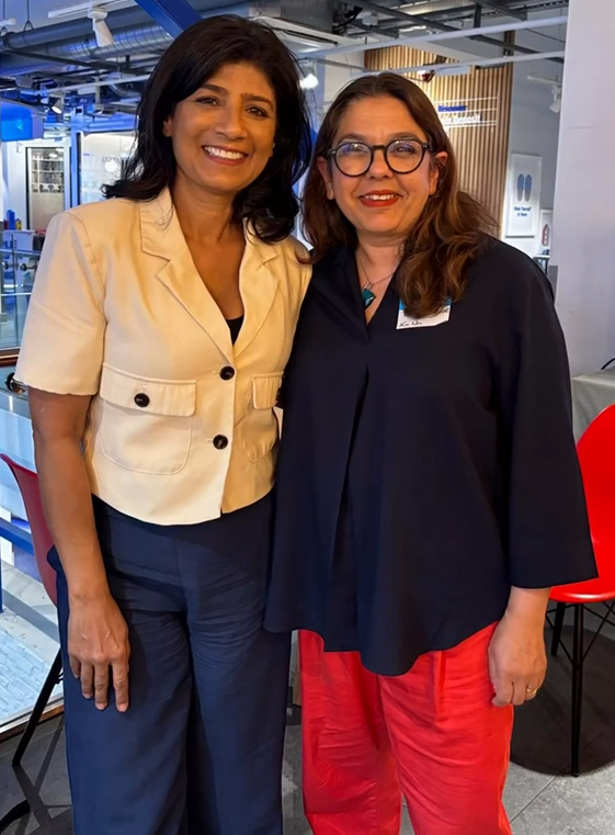 Anjula Devi and Ruby Chagger at South Asian Heritage Month event