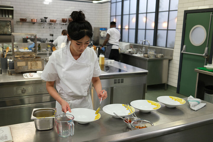 Dana Choi - Great British Menu 2026 - London and South East - in kitchen