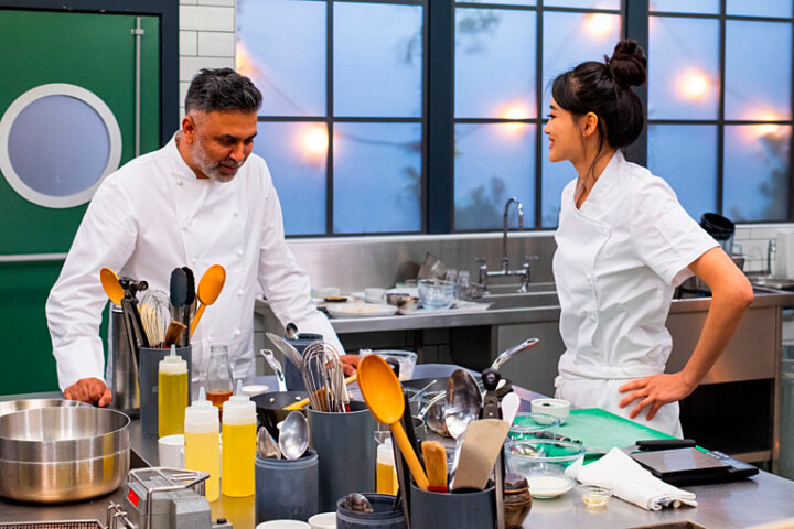 Dana Choi - Great British Menu 2026 - London and South East - in kitchen