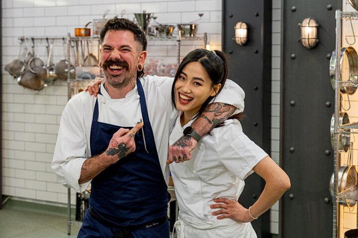 Dana Choi - Great British Menu 2026 - London and South East - in kitchen
