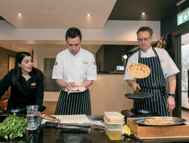 Dipna Anand and chefs from Restaurant Associates