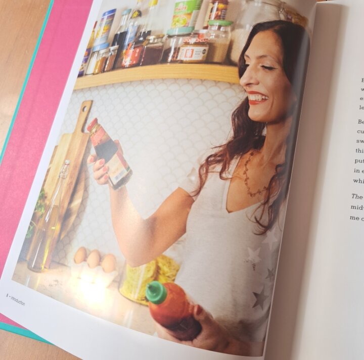 Dominique Woolf with some of the ingredients in The Asian Pantry