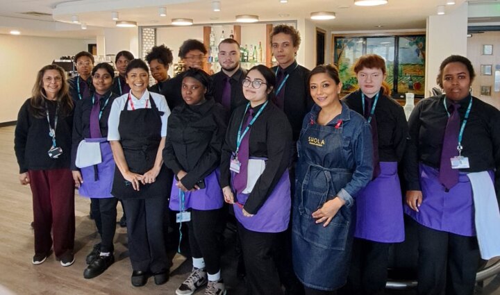 Front of house students at West London College - Women in the Food Industry Masterclass