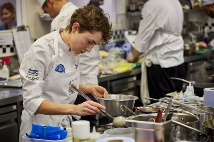 Ruth Hansom Cooking in National Chef of the Year finals