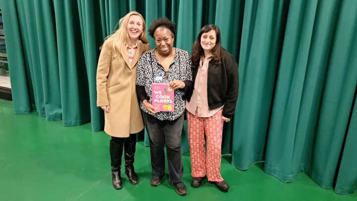 Sarah Bentley, Mex Ibrahim and Sareta Puri at Food Insecurity Panel IWD 2026