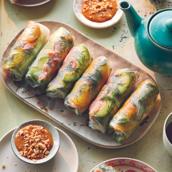 Salmon and Avocado Summer Rolls Uyen Luu