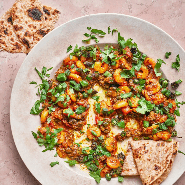 Sweet and Sour Okra and Prawns by Anjula Devi