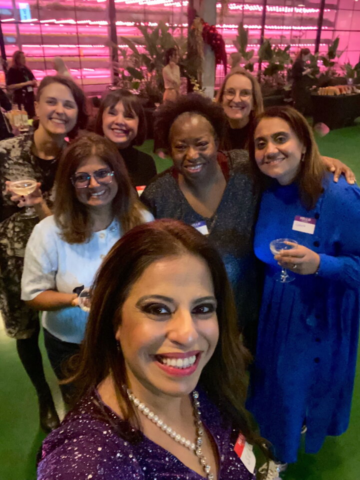 Group shot at Women In The Food Industry Christmas Party
