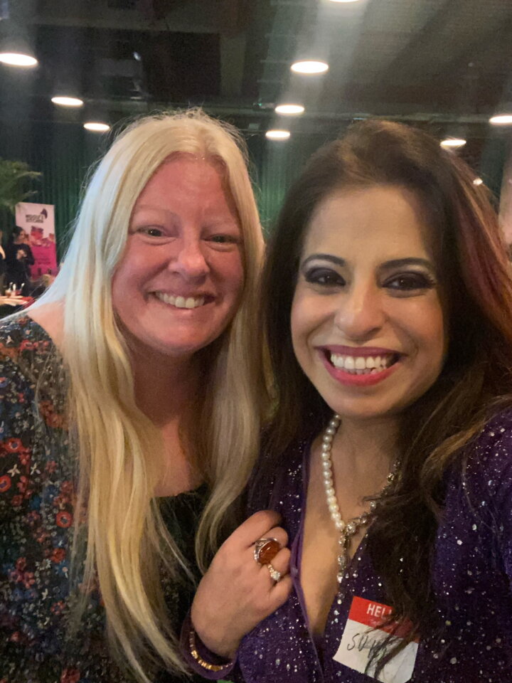 Jenny Jefferies and Suki Pantal at Women In The Food Industry Christmas Party